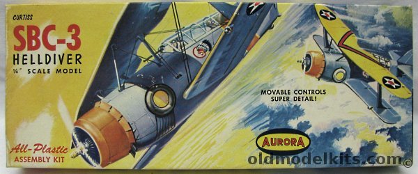 Aurora 1/48 Curtiss SBC-3 Helldiver, 117-98 plastic model kit